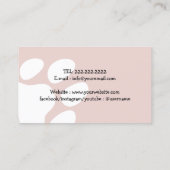 Pet Sitter Dog Walker Niedlich Pink Paw Herz Visitenkarte (Rückseite)