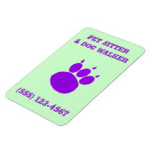 Pet Sitter & Dog Walker Paw Print Magnet (Linke Seite)