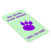 Pet Sitter & Dog Walker Paw Print Magnet (Rechte Seite)