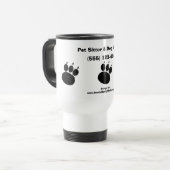 Pet Sitter & Dog Walker Paw Print Reisebecher (Vorderseite Links)