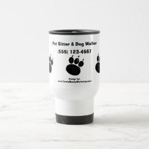 Pet Sitter & Dog Walker Paw Print Reisebecher