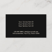 Pet Sitter Elegante Black & Gold Paw Print Visitenkarte (Rückseite)