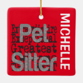 Pet Sitter Extraordinaire CUSTOM Keramikornament (Rückseite)