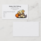 Pet Sitter Golden Retriever Einfach Visitenkarte (Vorne/Hinten)