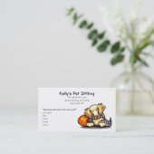 Pet Sitter Golden Retriever Einfach Visitenkarte (Stehend Vorderseite)