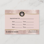 Pet Sitter Haustiere Sitzplatz Rose Rosa Verabredu Terminkarte (Vorderseite)