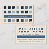 PET SITTER Kundenzufriedenheit (Mod-Quadrate) Treuekarte (Vorne/Hinten)