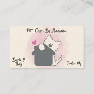 Pet Sitter Rover Dog Boarding Business Cards Visitenkarte