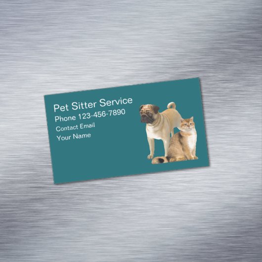 Pet Sitter Service Einfache Visitenkartenmagnete Magnetische Visitenkarte (Beispiel)