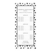 Pet-Sitter-Services für Pet-Sticks Werbekarte (Hinten)