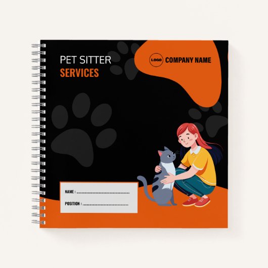 Pet Sitter Services SpiralNotebook Notizblock (Vorderseite)