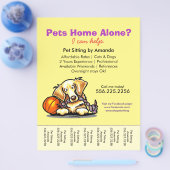 Pet Sitter und Golden Retriever Reißblech Flyer (Einzeln)