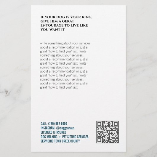 Pet Sitter Walker Flyer (Hinten)