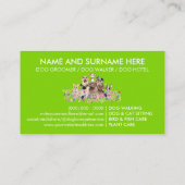 Pet Sitter Walker Hundepflegergarm negrün Visitenkarte (Rückseite)