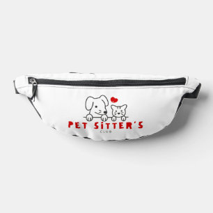 Pet Sitter's Club Hundeausführer Weiß Schwarz & Bauchtasche