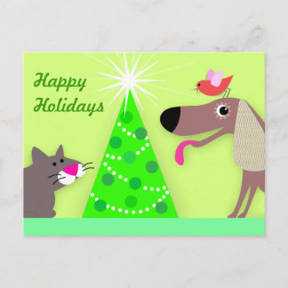 Pet Sitters Holiday Gruß Feiertagspostkarte