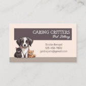 Pet Sitting Business Card Visitenkarte (Vorderseite)