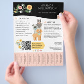 Pet Sitting Dog Cat Care Services Tear Off Tabs Flyer (Hand)