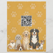 Pet Sitting Dog Walker Custom Promotional Flyer (Hinten)