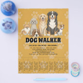 Pet Sitting Dog Walker Custom Promotional Flyer (Einzeln)