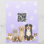 Pet Sitting Dog Walker Custom Promotional Purple Flyer (Hinten)