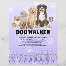 Pet Sitting Dog Walker Custom Promotional Purple