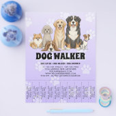 Pet Sitting Dog Walker Custom Promotional Purple Flyer (Einzeln)