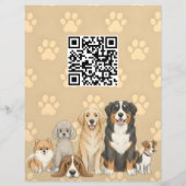 Pet Sitting Dog Walker Custom Promotional QR Code Flyer (Hinten)