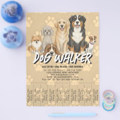 Pet Sitting Dog Walker Custom Promotional QR Code Flyer (Einzeln)