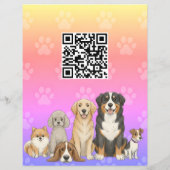 Pet Sitting Dog Walker Custom Promotional Vibrant Flyer (Hinten)