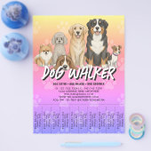 Pet Sitting Dog Walker Custom Promotional Vibrant Flyer (Einzeln)