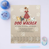 Pet Sitting Dog Walking Service Custom Flyer (Einzeln)