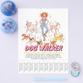 Pet Sitting Dog Walking Service Cute Custom Flyer (Einzeln)