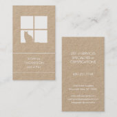 Pet Sitting Groomer Services Einzigartige vertikal Visitenkarte (Vorne/Hinten)