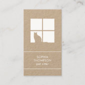 Pet Sitting Groomer Services Einzigartige vertikal Visitenkarte (Vorderseite)