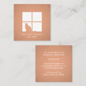 Pet Sitting Groomer Services Kupfer Metallic Look Quadratische Visitenkarte (Vorne/Hinten)