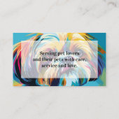 Pet Sitting Service Dog Walking Pop Art Shih Tzu Visitenkarte (Rückseite)