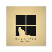 Pet Sitting Services Black and Gold Imitats Metall