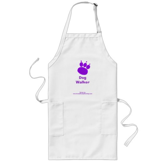Pet Sitting Services Paw Print Lange Schürze (Vorne)