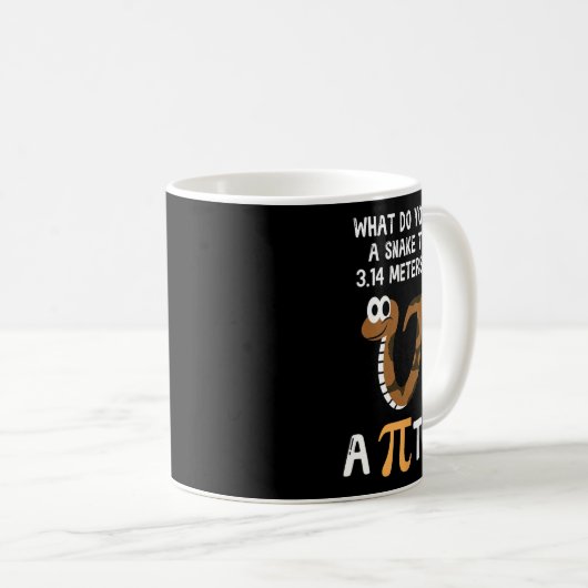Pet Snake Math Pi Day Python Kaffeetasse (VorderseiteRechts)