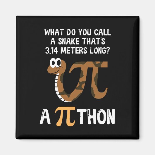 Pet Snake Math Pi Day Python Magnet (Vorne)