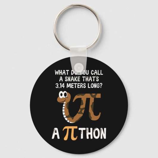 Pet Snake Math Pi Day Python Schlüsselanhänger (Vorderseite)