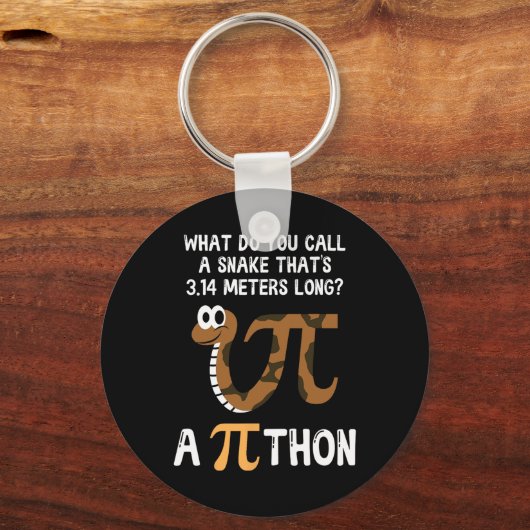 Pet Snake Math Pi Day Python Schlüsselanhänger (Vorderseite)