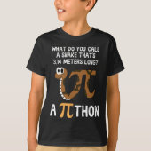 Pet Snake Math Pi Day Python T-Shirt (Vorderseite)