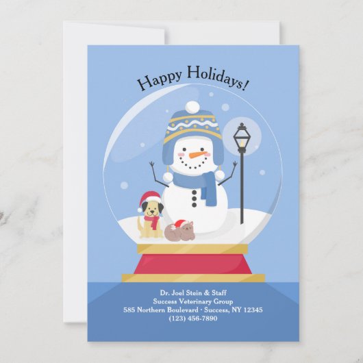 Pet Snow Globe Holiday Card Einladung (Vorderseite)