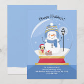 Pet Snow Globe Holiday Card Einladung (Vorne/Hinten)