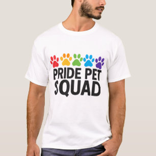 Pet Squad Rainbow Paw Print LGBTQ+ Shirt für