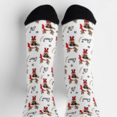 Pet Star | Custom Face Foto Rentier Weihnachten Socken (Oben)