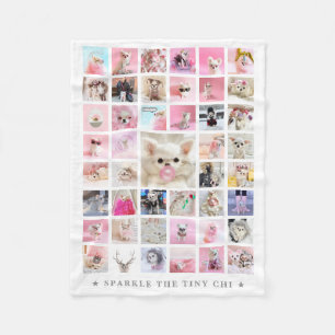 Pet Star   Personalisiert 45 FotoCollage und Name Fleecedecke