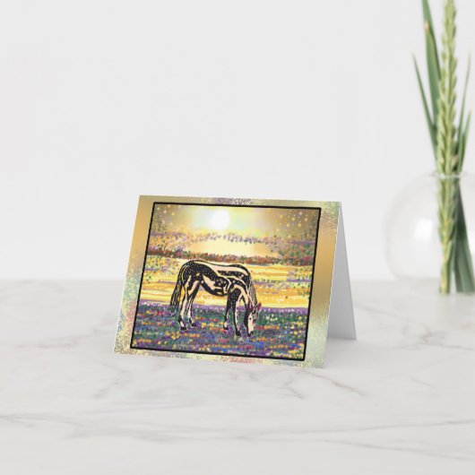 Pet Star Sunset Pony Blank Card (Vorderseite)